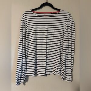 BODEN - Striped Navy and White Long Sleeve Top - size 14/16 US, size 20 UK